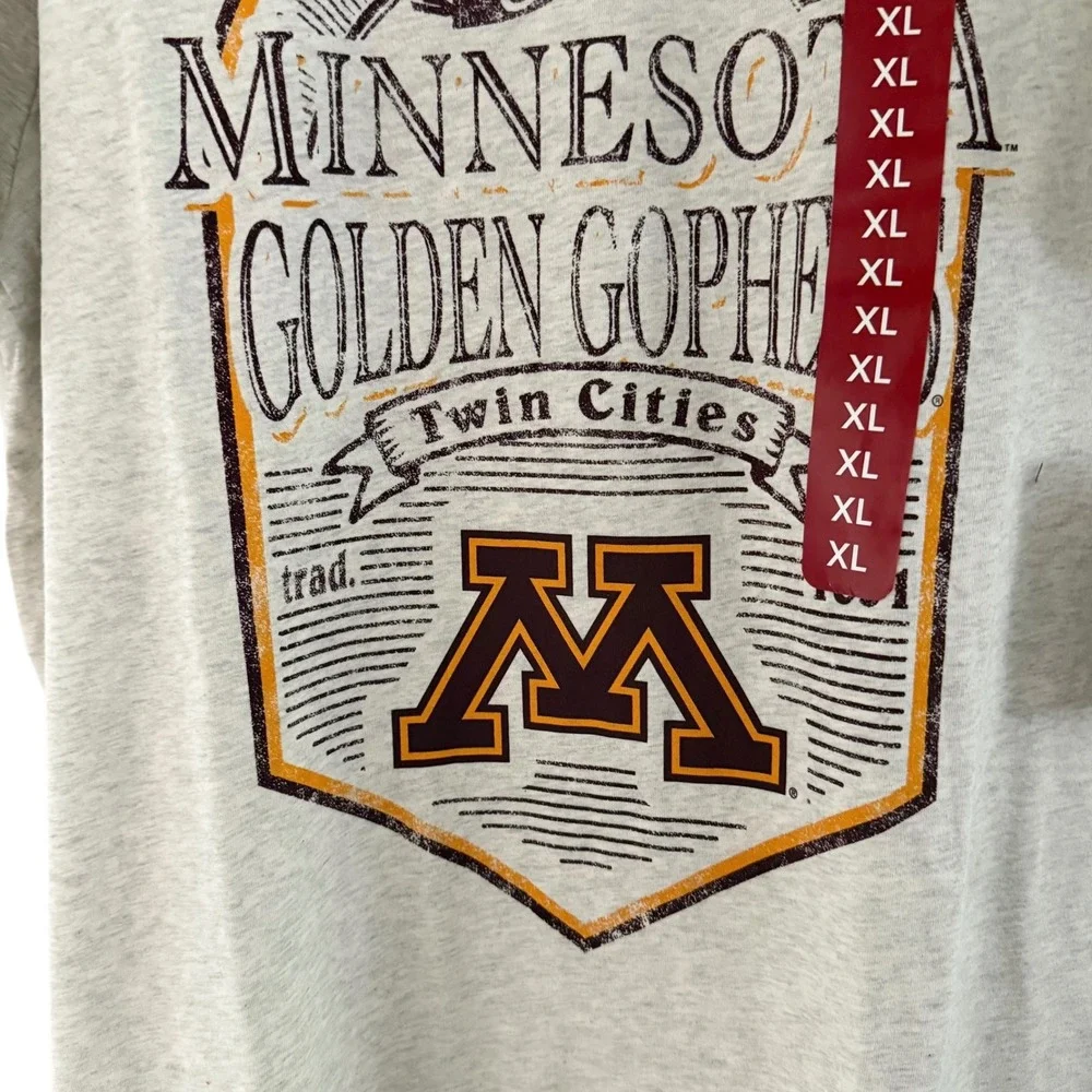 NWT Champion Minnesota Golden Gophers T-Shirt Unisex XL Extra Large Gray Tee - Picture 6 of 11
